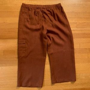 Chico’s size 3 (XL) cropped linen pant
